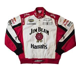 VTG Jim Beam Robby Gordon Nascar Racing JH Design Cotton Twill Jacket XL